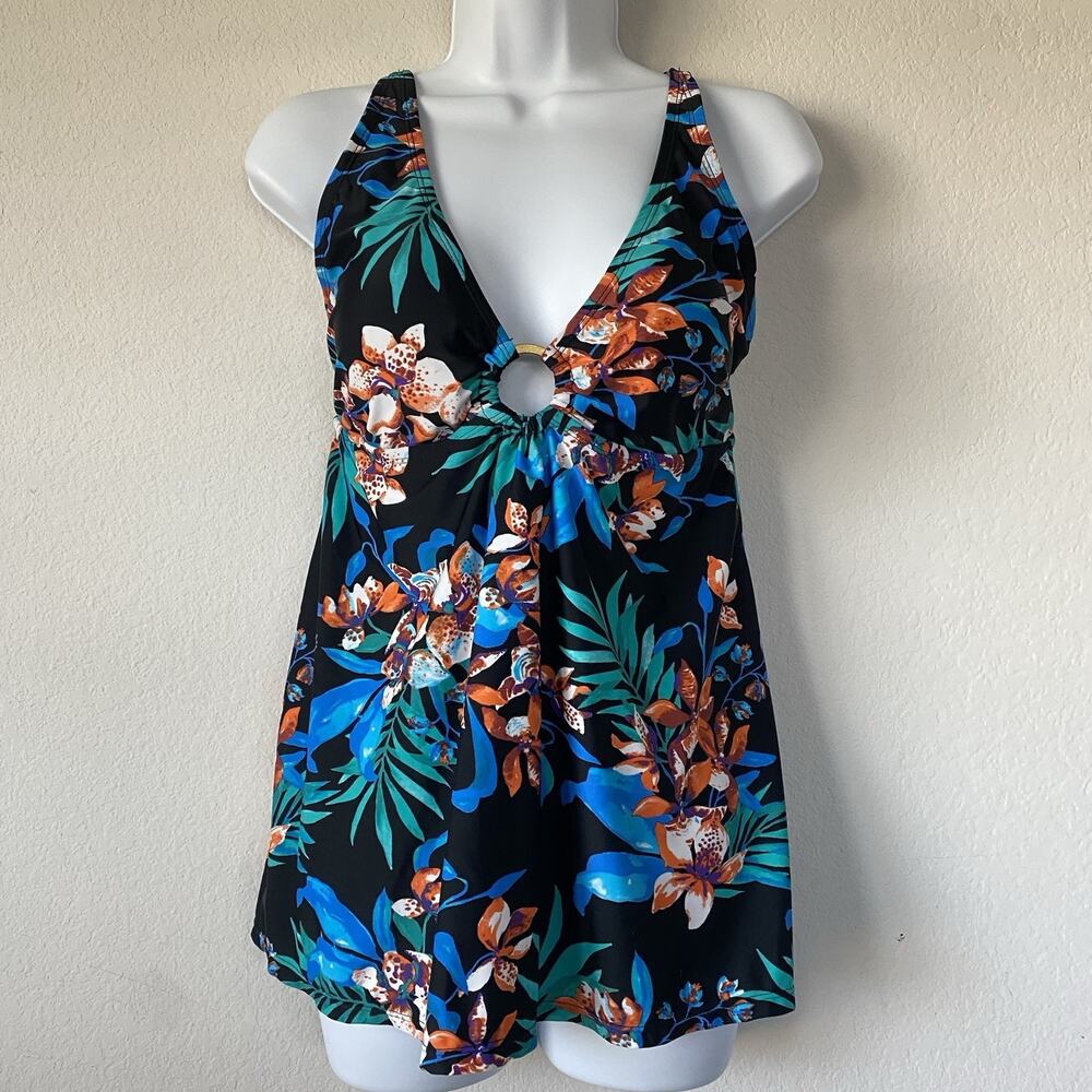 Shore Shape Swimwear One Piece Tropical Floral sz 12 Bathing Suit Beach Vacation